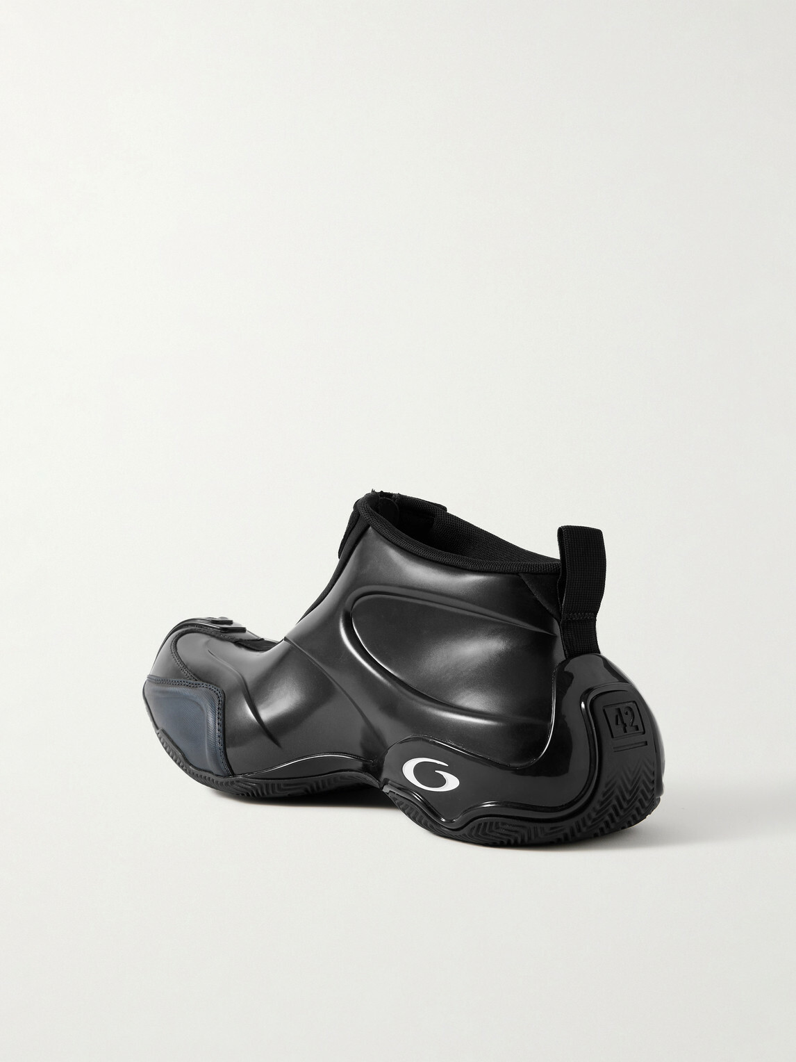 Balenciaga - Basketball Neoprene-Trimmed Rubber Sneakers - Black