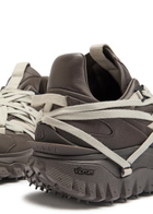 Rick Owens Trailgrip Megalace Leather Sneakers Grey