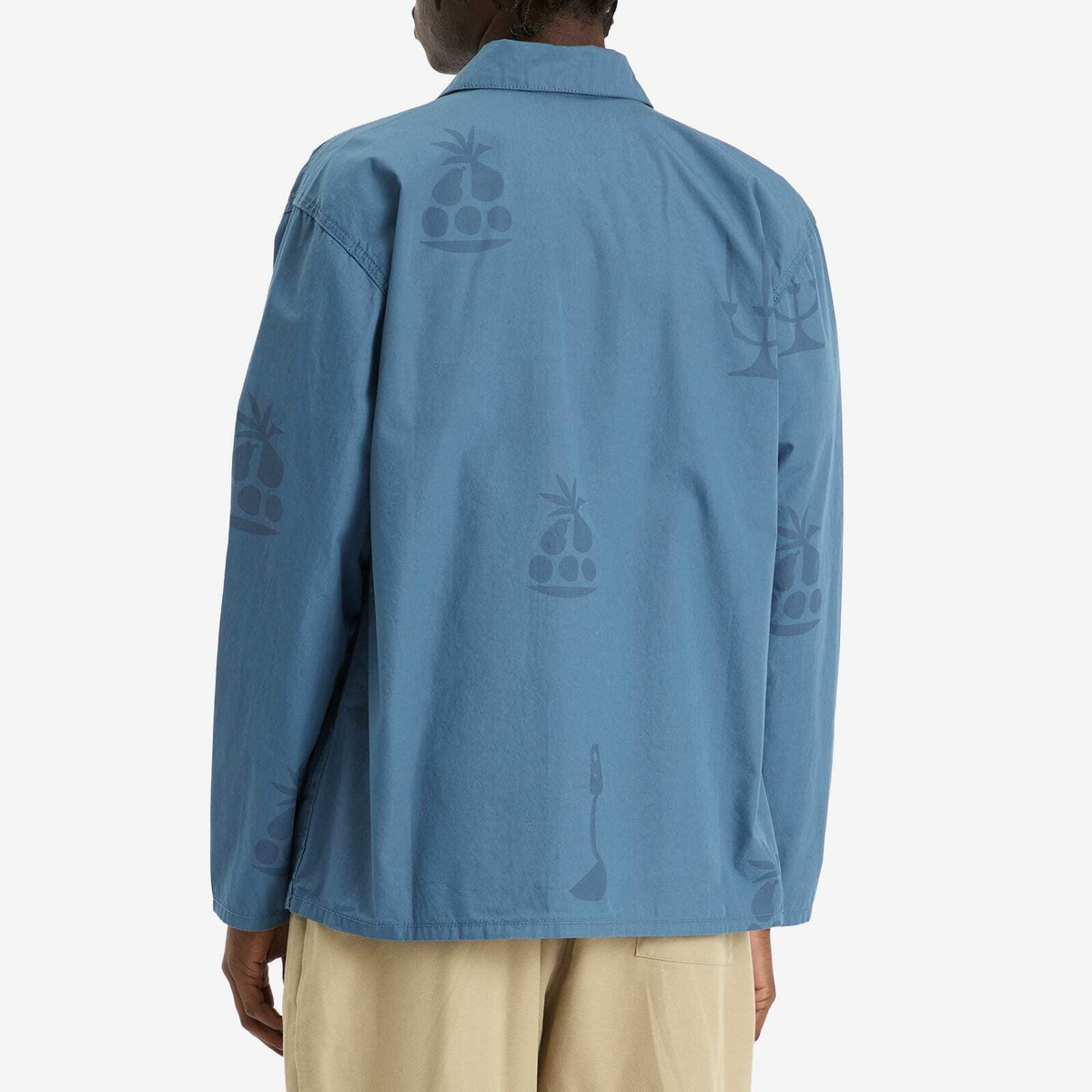 Service Works Men's Poplin Printed Chore Shirt in Slate