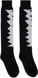 Comme des Garçons Homme Plus Black & Gray Graphic Socks