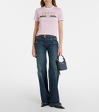 Gucci Lady Lunetta GG Small denim shoulder bag