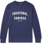 FRESCOBOL CARIOCA - Logo-Embroidered Loopback Organic Cotton-Jersey Sweatshirt - Blue