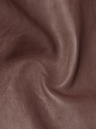 Neighborhood - Logo-Appliquéd Leather Jacket - Brown