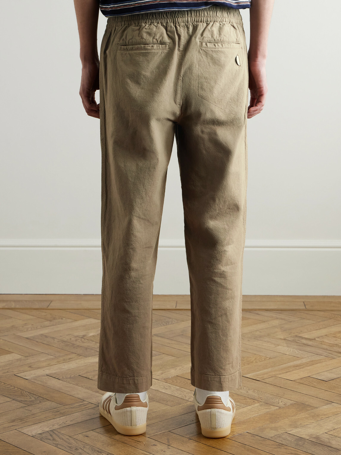 Folk - Drawcord Assembly Straight-Leg Linen and Cotton-Blend Canvas Trousers - Neutrals