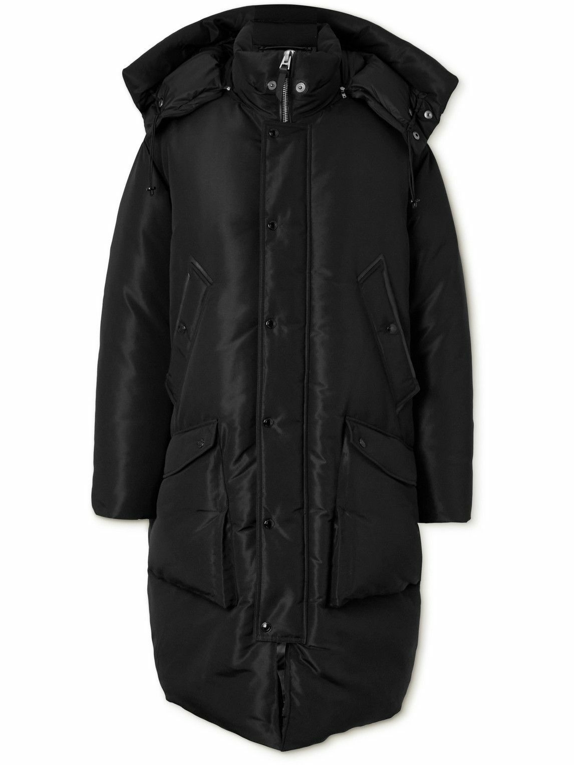 Photo: TOM FORD - Faille Hooded Down Parka - Black