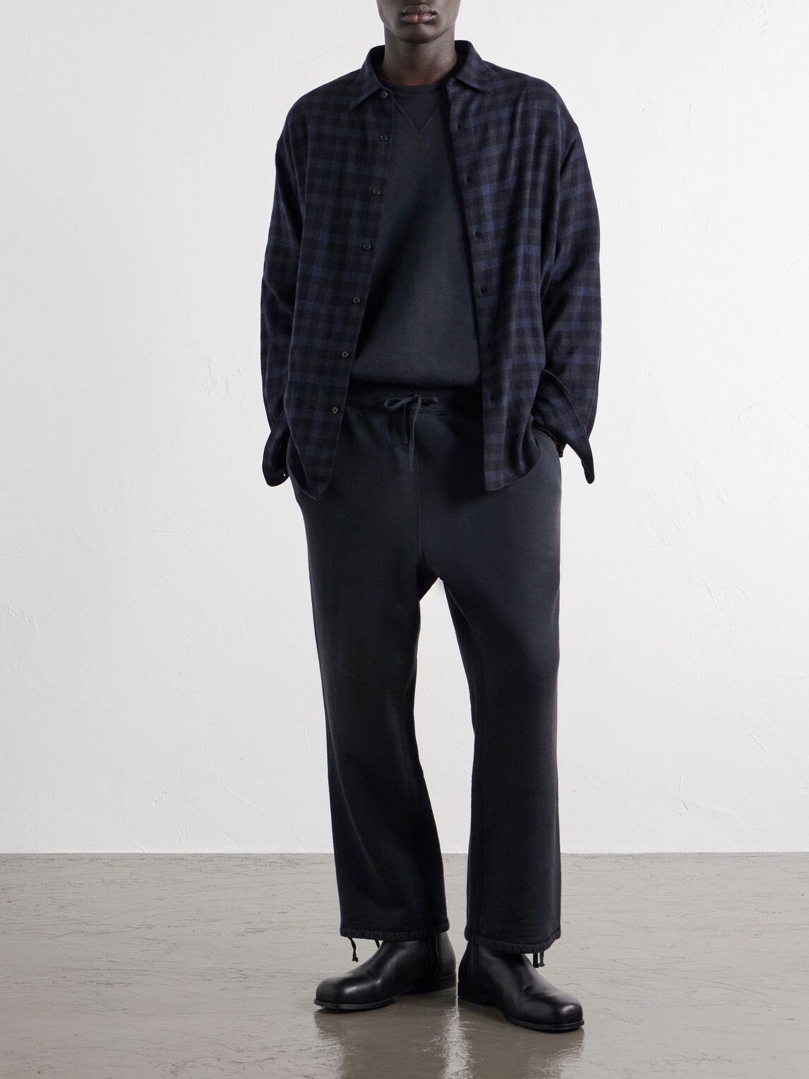 A.PRESSE - Straight-Leg Cotton-Jersey Sweatpants - Black
