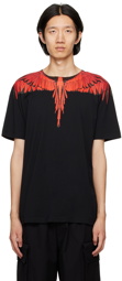 Marcelo Burlon County of Milan Black Printed T-Shirt