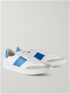 Dunhill - Court Legacy Leather and Suede Sneakers - White