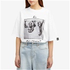 Martine Rose Women's Oversized Monkey Print T-Shirt in White/Hanging