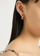 Timeless Pearly Two-tone Mismatched 24kt Gold-plated Hoop Earrings - One Size
