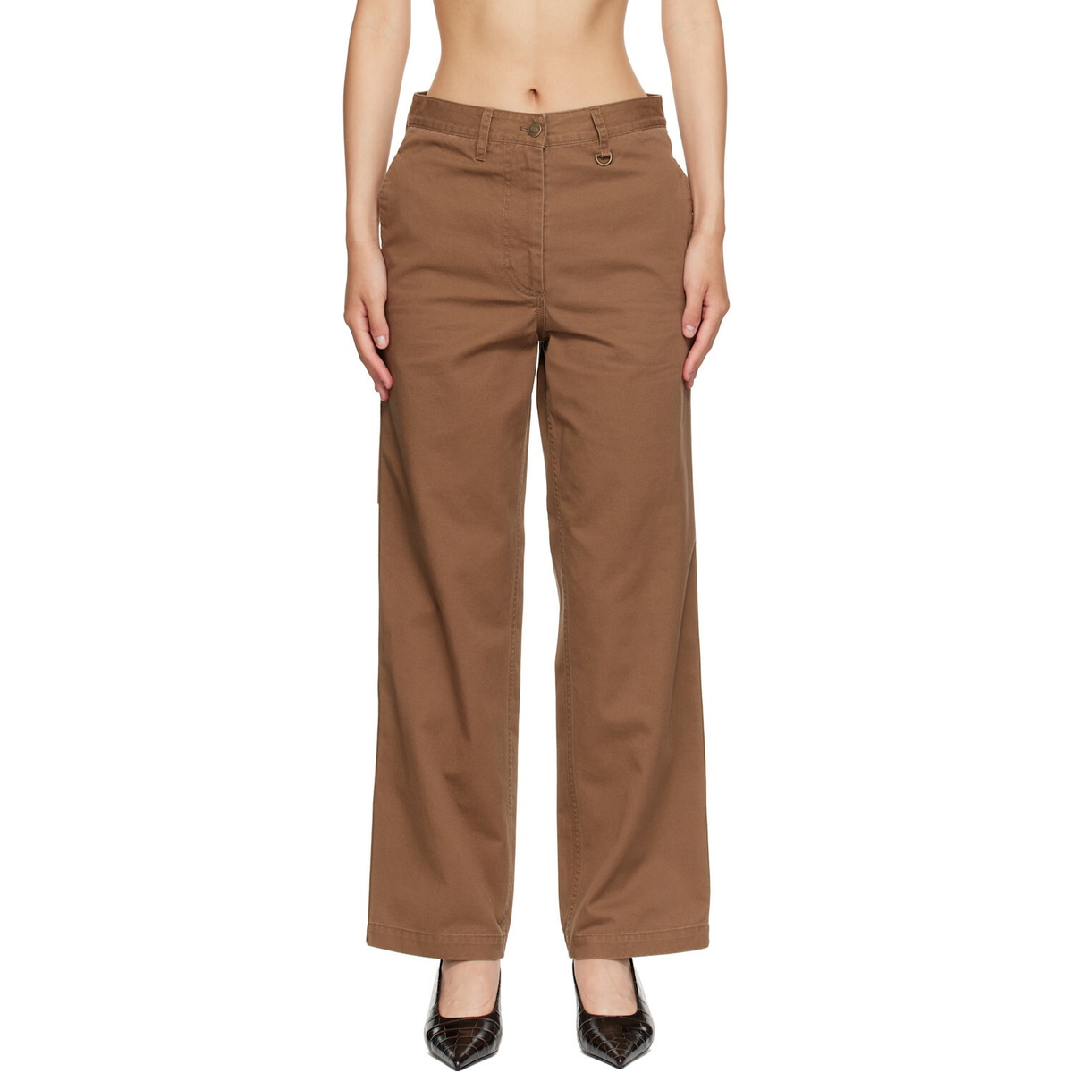 Nothing Written Brown Tabby Wide Chino Pants