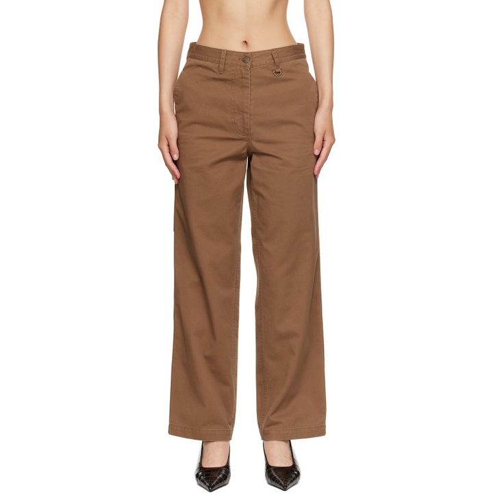 Photo: Nothing Written Brown Tabby Wide Chino Pants
