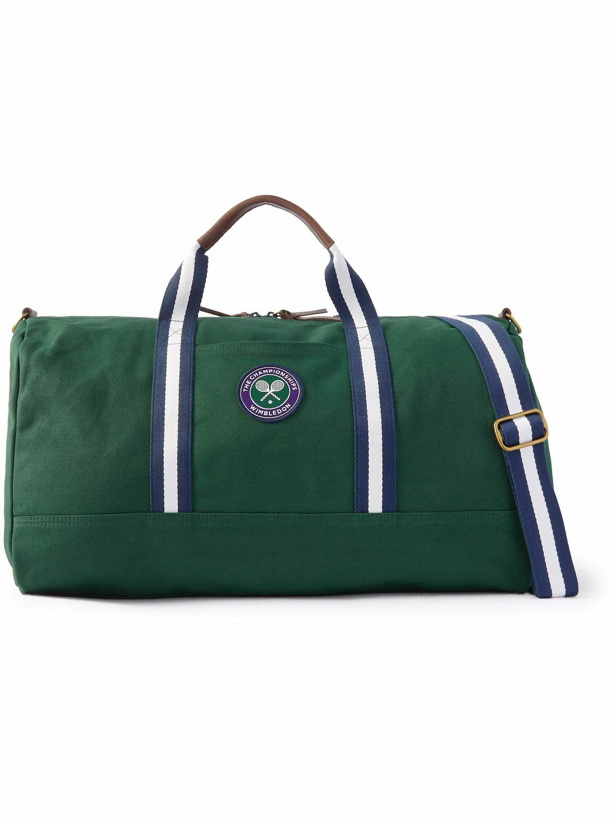 Photo: Polo Ralph Lauren - Wimbledon Leather-Trimmed Logo-Detailed Canvas Duffle Bag