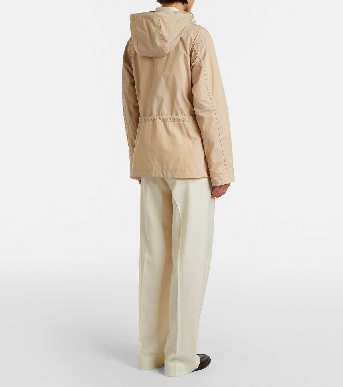 Moncler Pleated virgin wool straight pants