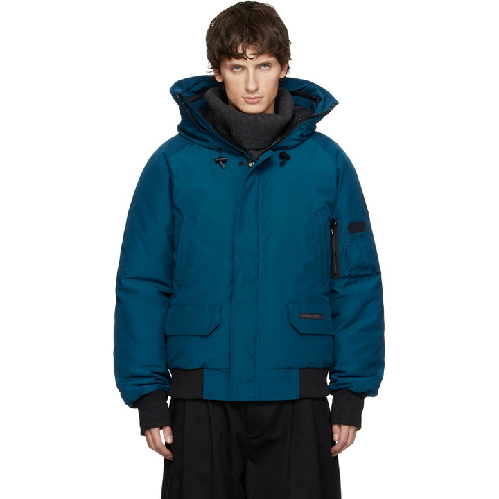 Photo: Canada Goose Blue 'Black Label' Chilliwack Bomber Down Jacket