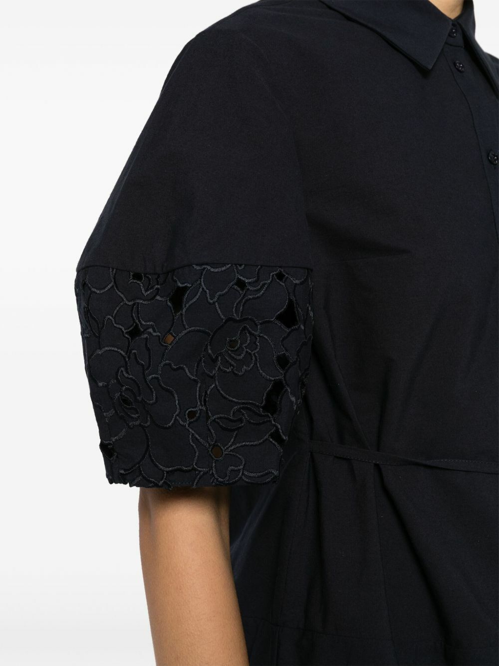 ERDEM Blue Broderie Anglaise Shirt Dress