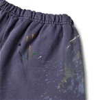 Gallery Dept. - Tapered Paint-Splattered Fleece-Back Cotton-Blend Jersey Sweatpants - Blue