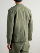 Folk - Lunar Linen and Cotton-Blend Suit Jacket - Green