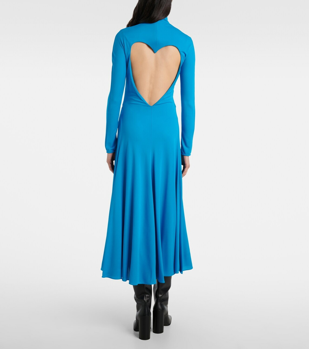 Alaïa Open-back jersey midi dress