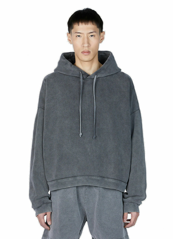 Photo: Acne Studios - Faded Wash Hooded Sweatshirt in Dark Grey