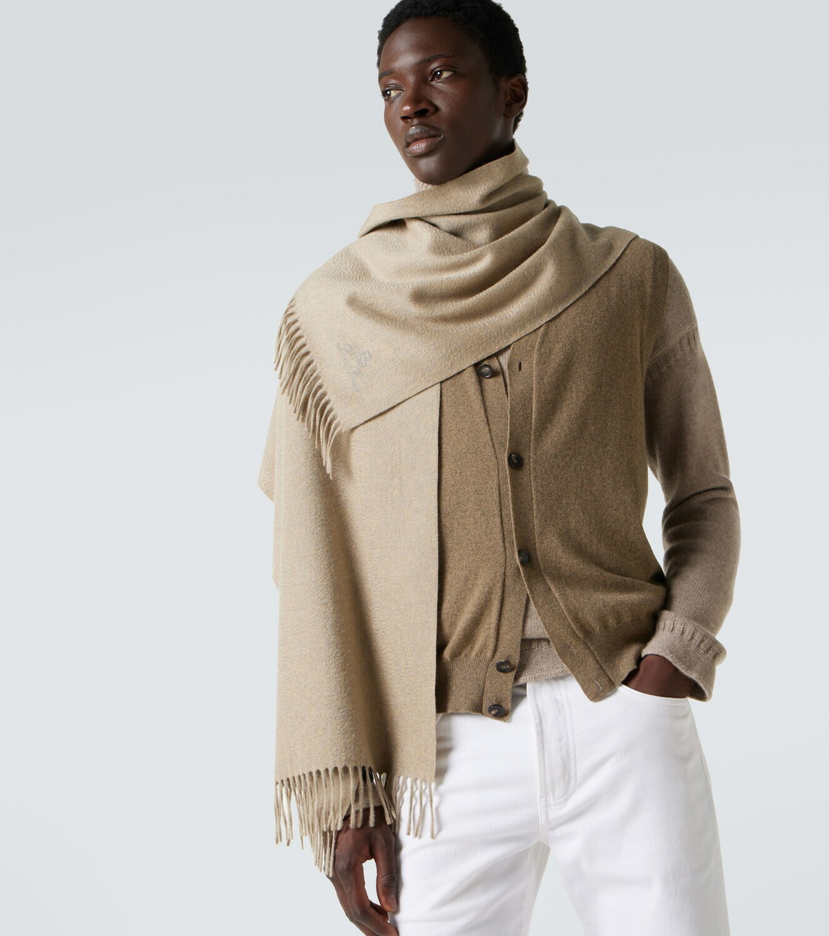 Loro Piana Grande Unita cashmere scarf