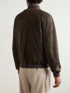 Canali - Suede Bomber Jacket - Brown