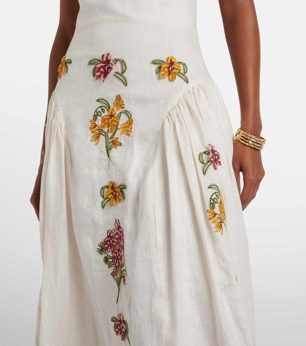 Agua by Agua Bendita Balsa Cordillera floral linen midi dress