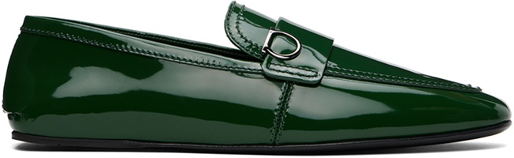 Photo: Ferragamo Green Hardware Loafers
