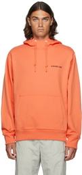 Helmut Lang Orange Logo Mask Hoodie