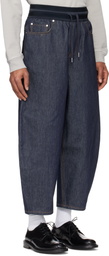 Helmut Lang Indigo Cocoon Pull-On Jeans