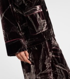 La DoubleJ Floral satin pajama shirt