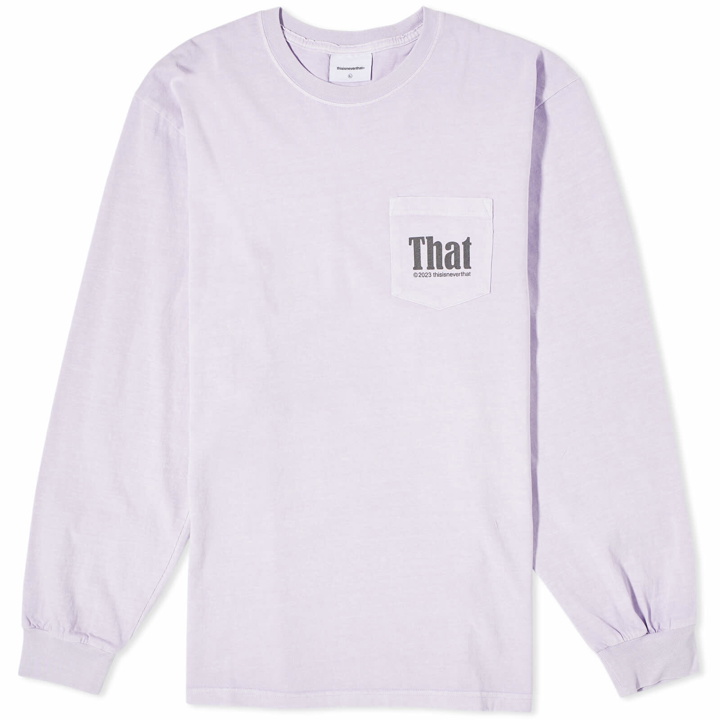 Photo: thisisneverthat Men's Pocket Long Sleeve T-Shirt in Lavender