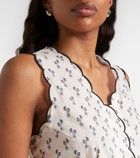Montce Cynthia floral scalloped cotton vest