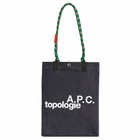 A.P.C. Men's x Topologie Everyday Tote in Indigo/Emerald 
