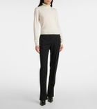 McQueen Scalloped wool-blend sweater
