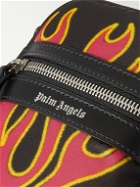 Palm Angels - Printed Leather-Trimmed Canvas Messenger Bag