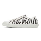 Saint Laurent White and Black Zebra Bedford Sneakers