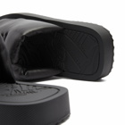 Burberry Men's Quilted Leather Slide Sandals in Black