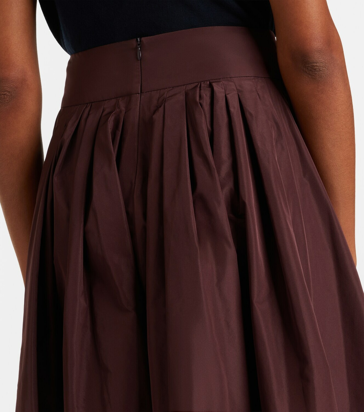 'S Max Mara Pleated taffeta midi skirt