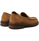 Brunello Cucinelli - Suede Penny Loafers - Brown
