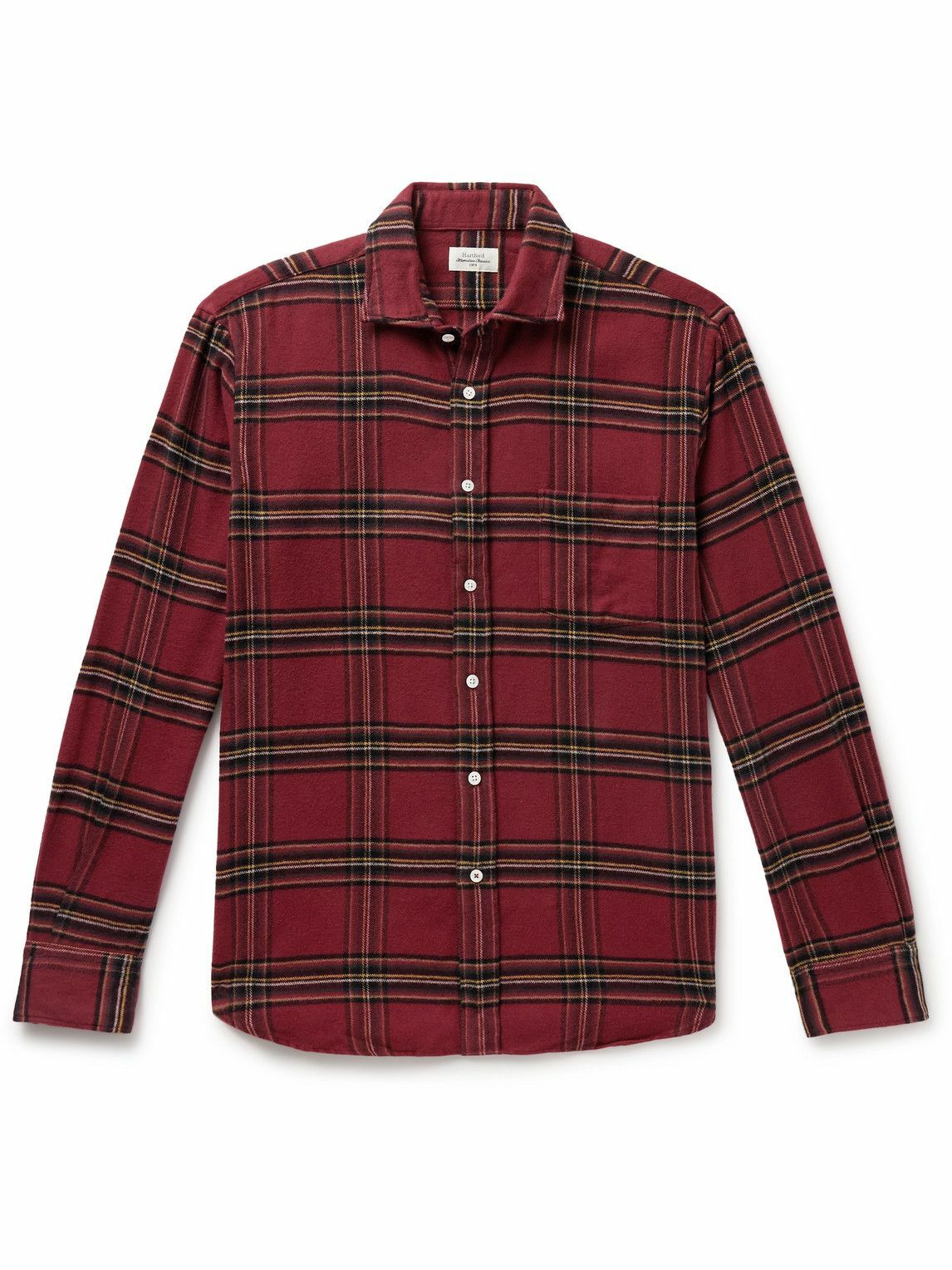 Hartford - Paul Checked Cotton-Flannel Shirt - Red Hartford