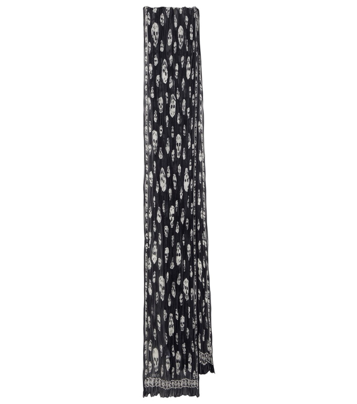 Photo: McQueen Skull pleated silk scarf