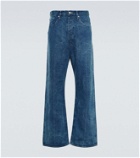Auralee Faded wide-leg cotton jeans