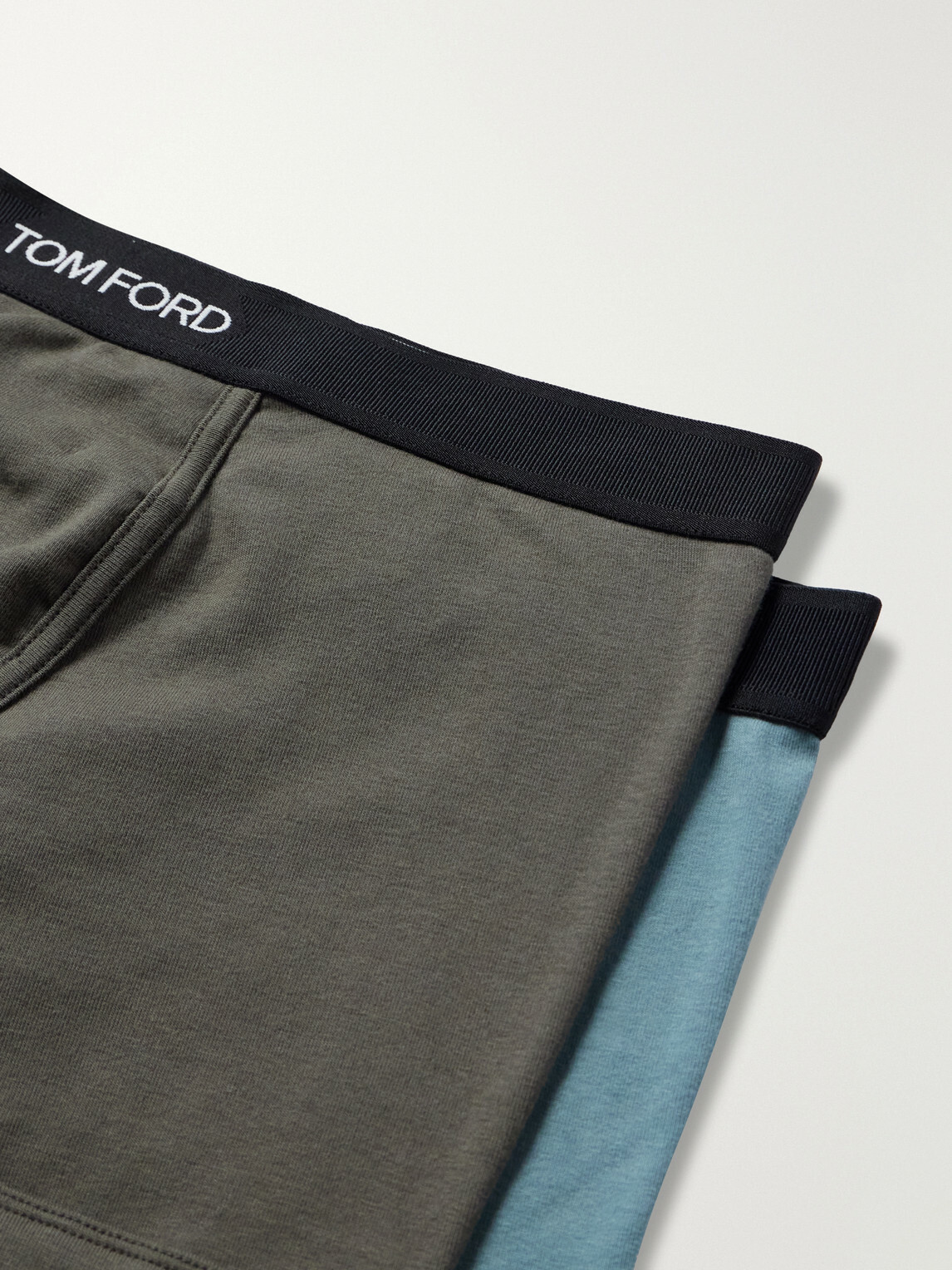 TOM FORD - Two Pack Logo-Jacquard Waistband Cotton-Stretch Jersey Boxer Briefs - Multi