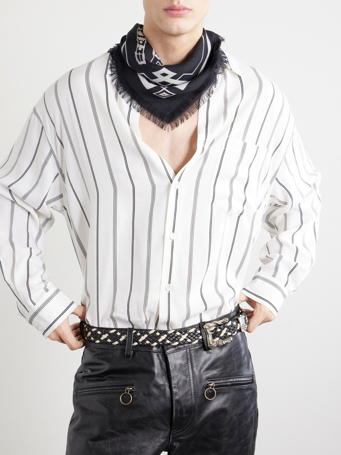 Enfants Riches Déprimés - Printed Wool and Silk-Blend Scarf