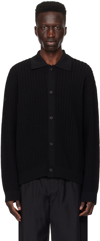 Photo: Solid Homme Black Button Cardigan