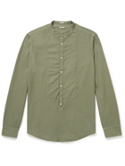 Massimo Alba - Kos Grandad-Collar Twill Shirt - Green