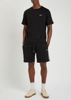 Boss Iconic Logo-embroidered Cotton T-shirt Black