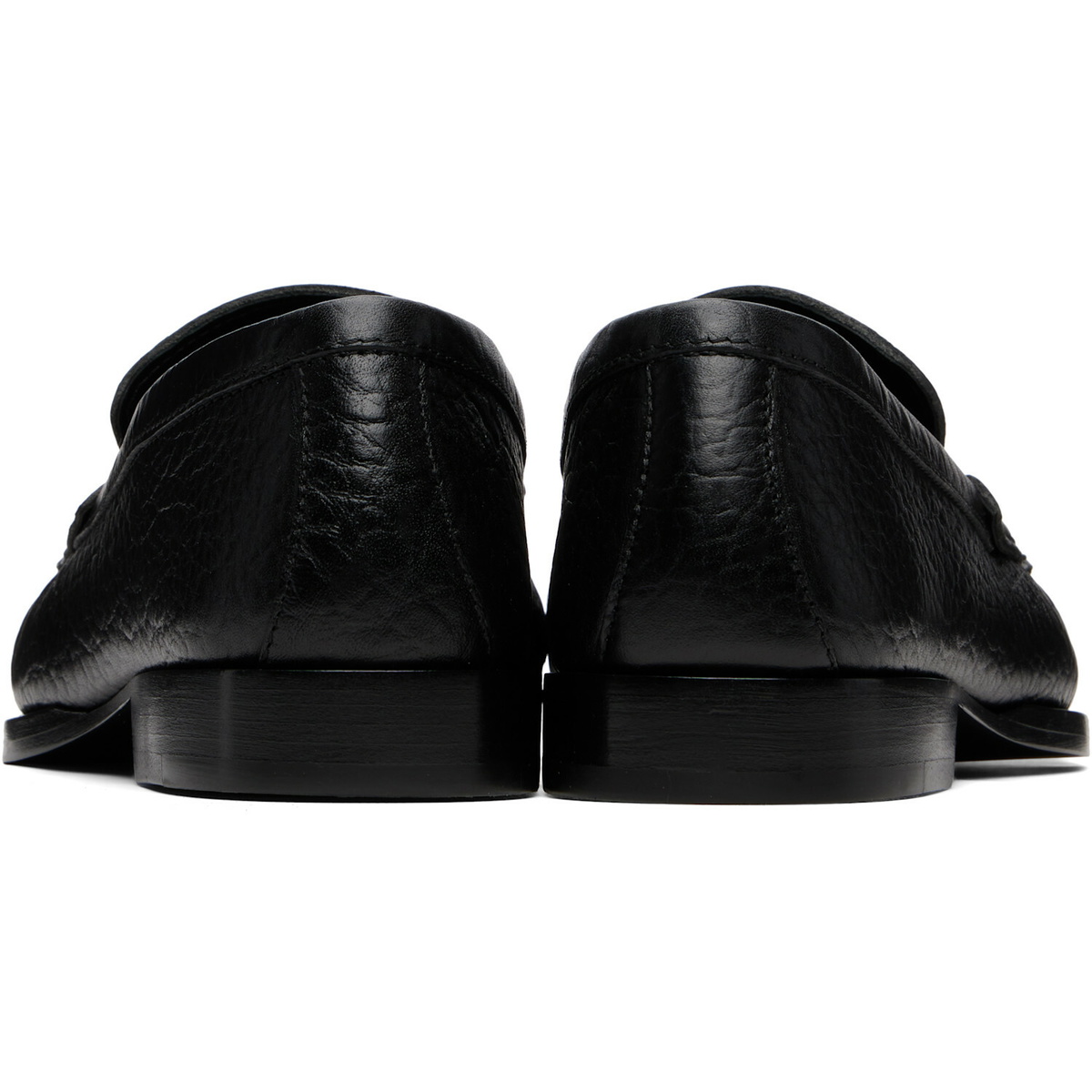 Dries Van Noten Black Leather Loafers