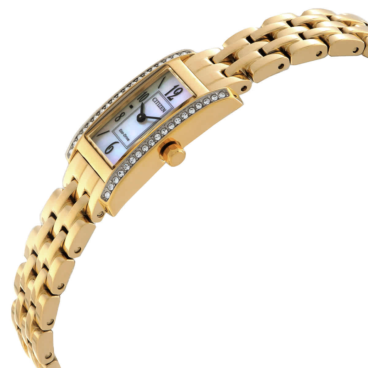 Citizen Petite Palidoro Crystal White Mother of Pearl Dial Ladies Watch EG7112-59D
